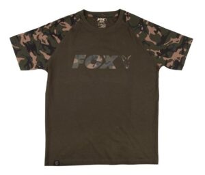 Fox tričko camo khaki chest print