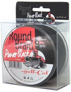 Hell-cat splietaná šnúra round braid power black 200 m-priemer